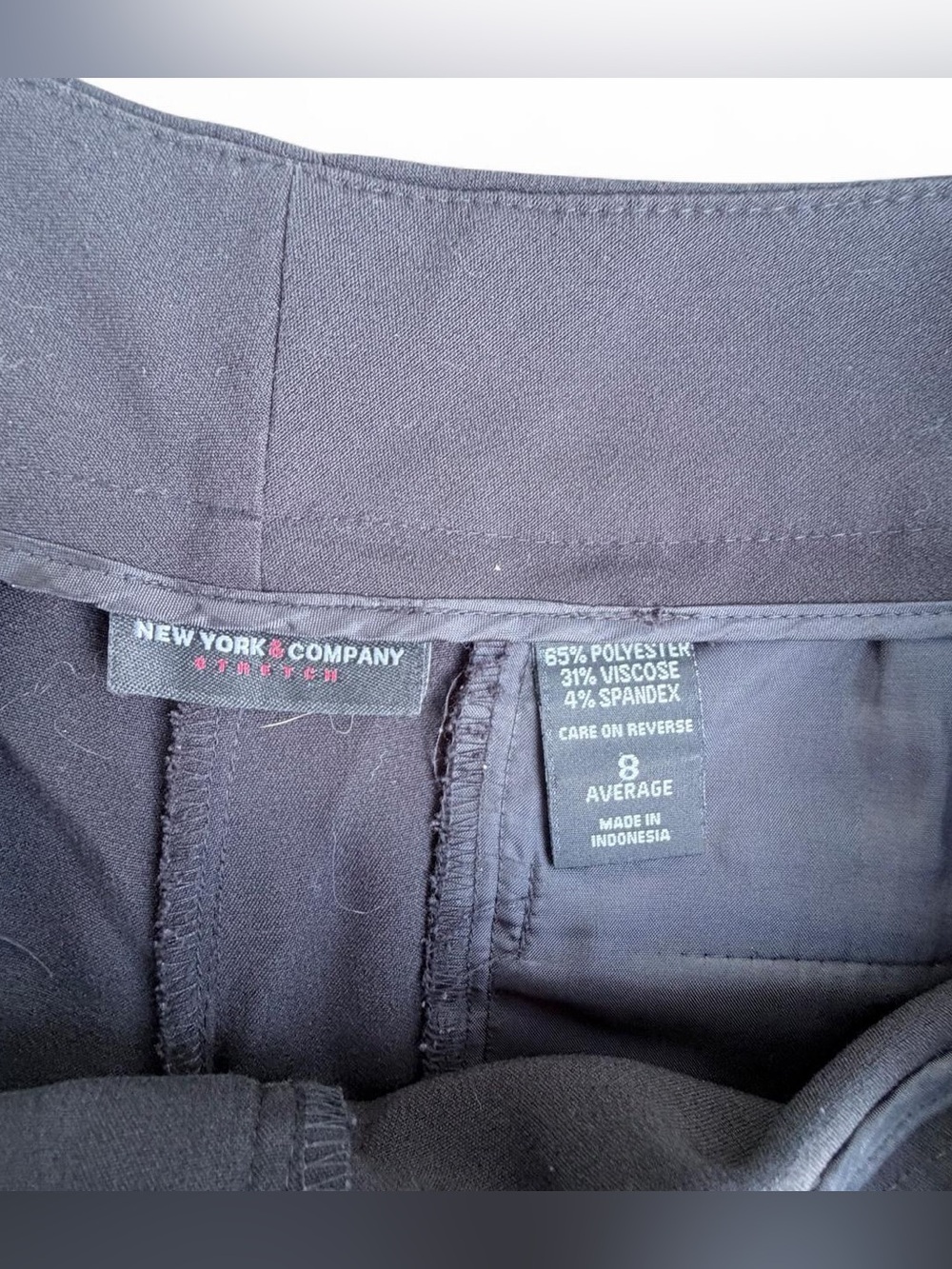 New York & Company Black Stretch Dress Pants - Size 8 - Picture 2 of 6